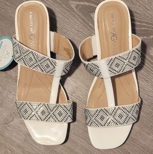 Andrew Geller Women's Henle White Memory Foam Size 9M‎
